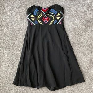 Black dress with colorful Aztec design size XS